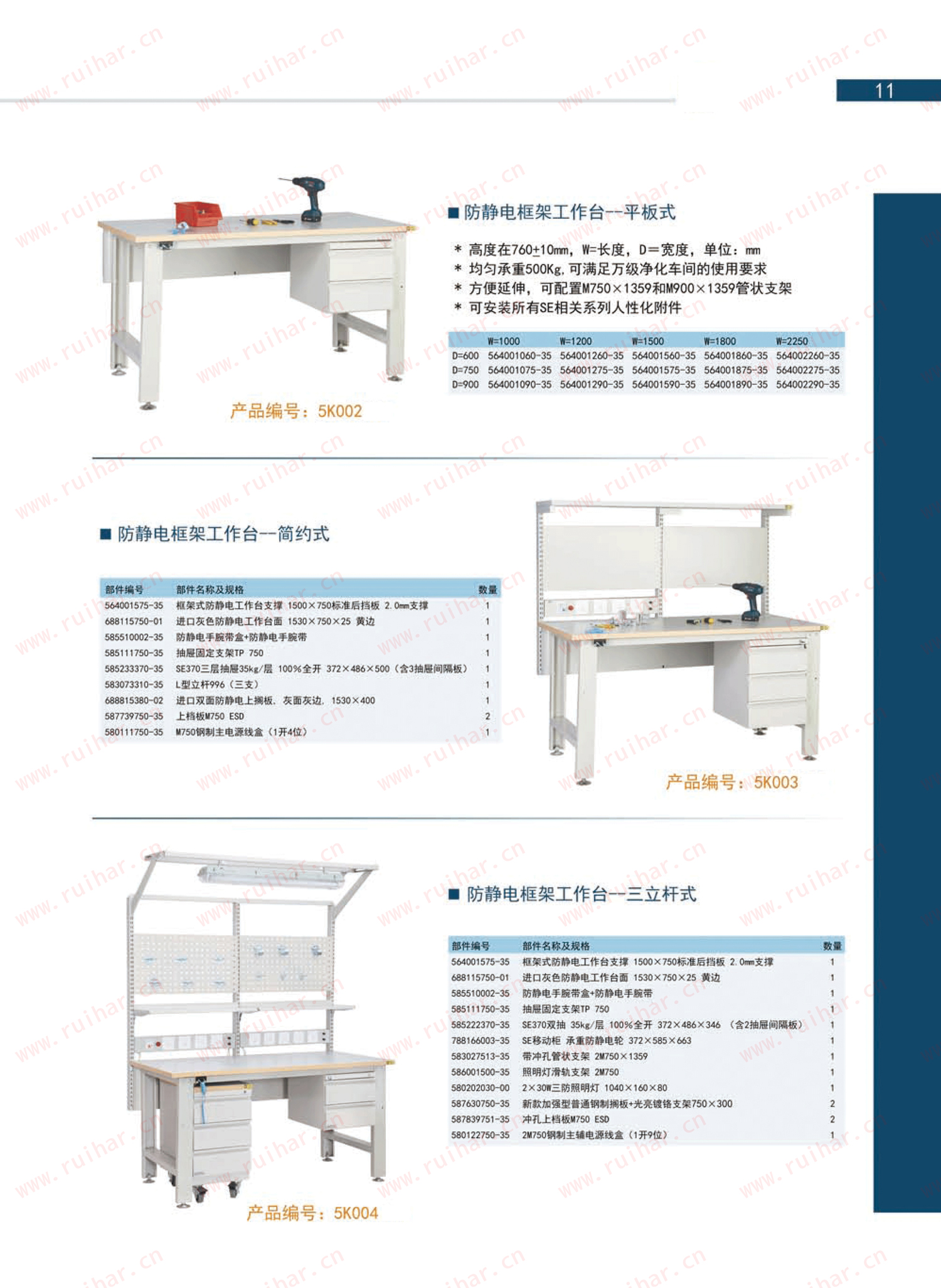 防靜電框架工作臺(tái)（含雙抽），SEG-07-A，SEG-07-B，SEG-07-C，SEG-07-D，森億