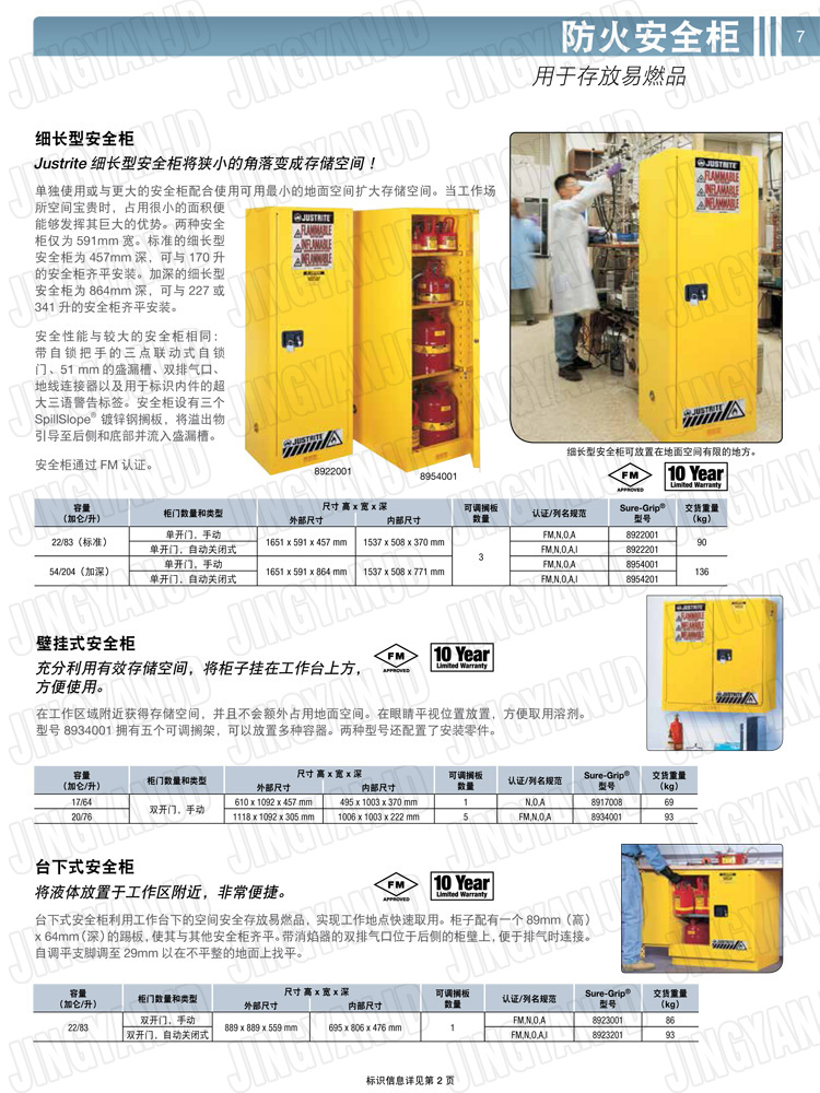 美國杰斯瑞特，防火安全柜，justrite防火柜，justrite安全柜，防爆柜justrite