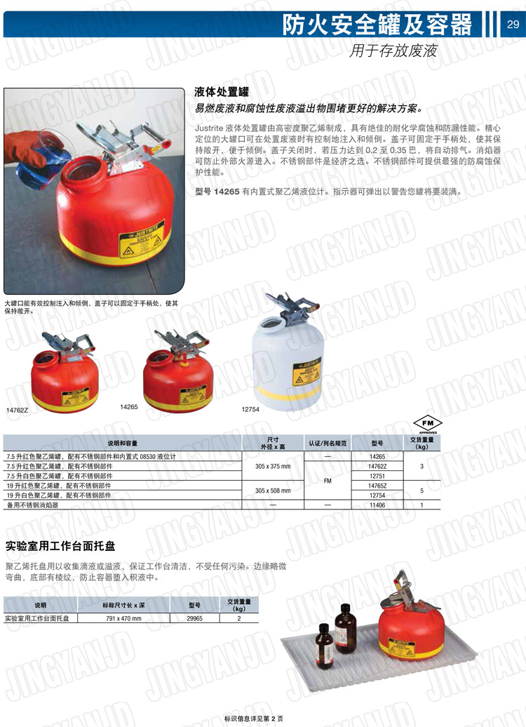 JUSTRITE，美國杰斯瑞特，justriteI型安全罐,柴油汽油存放罐，酒精松香水安全存儲罐，防火安全罐，防爆安全罐
