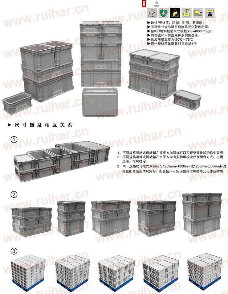 不帶蓋可堆式周轉箱,PLC-992AF,PLC-992AF+,02006,02007,1070x290x148,1070x290x148