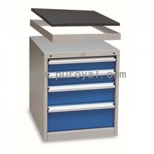工具柜565×580×650mm(4抽屜帶頂框50mm高)，XB55AN-4SG