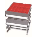 工具柜分類盒，紅色塑料分類盒75×75×46mm，SH-23