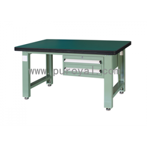 重型工作臺帶雙吊抽(50mm復合臺面)，XFH-1520