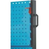 移動(dòng)型雙面物料架960×610×1110mm(4方孔)，KM-2240