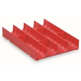 工具柜分類槽，紅色塑料分類槽4格 150×150×28mm，SH-11