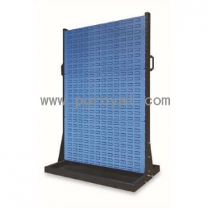 固定型雙面物料架960×630×1450mm(2方孔4百葉)，KR-2324
