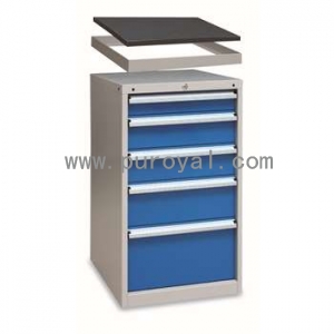 單軌工具柜帶頂框565×580×1000mm(5抽屜帶頂框50mm高)，XB90AN-5SG