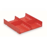 工具柜分類槽，紅色塑料分類槽2格 150×150×28mm，SH-13